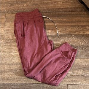 Womens Maroon Jogger Pants